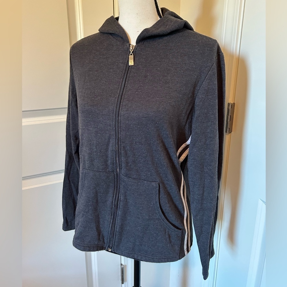 Y2K sporty zip up hooded sweatshirt